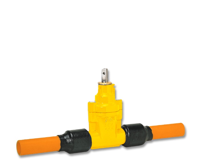 House connection valve for gas supply